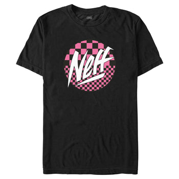 Men's NEFF Pink Checkered Logo T-Shirt
