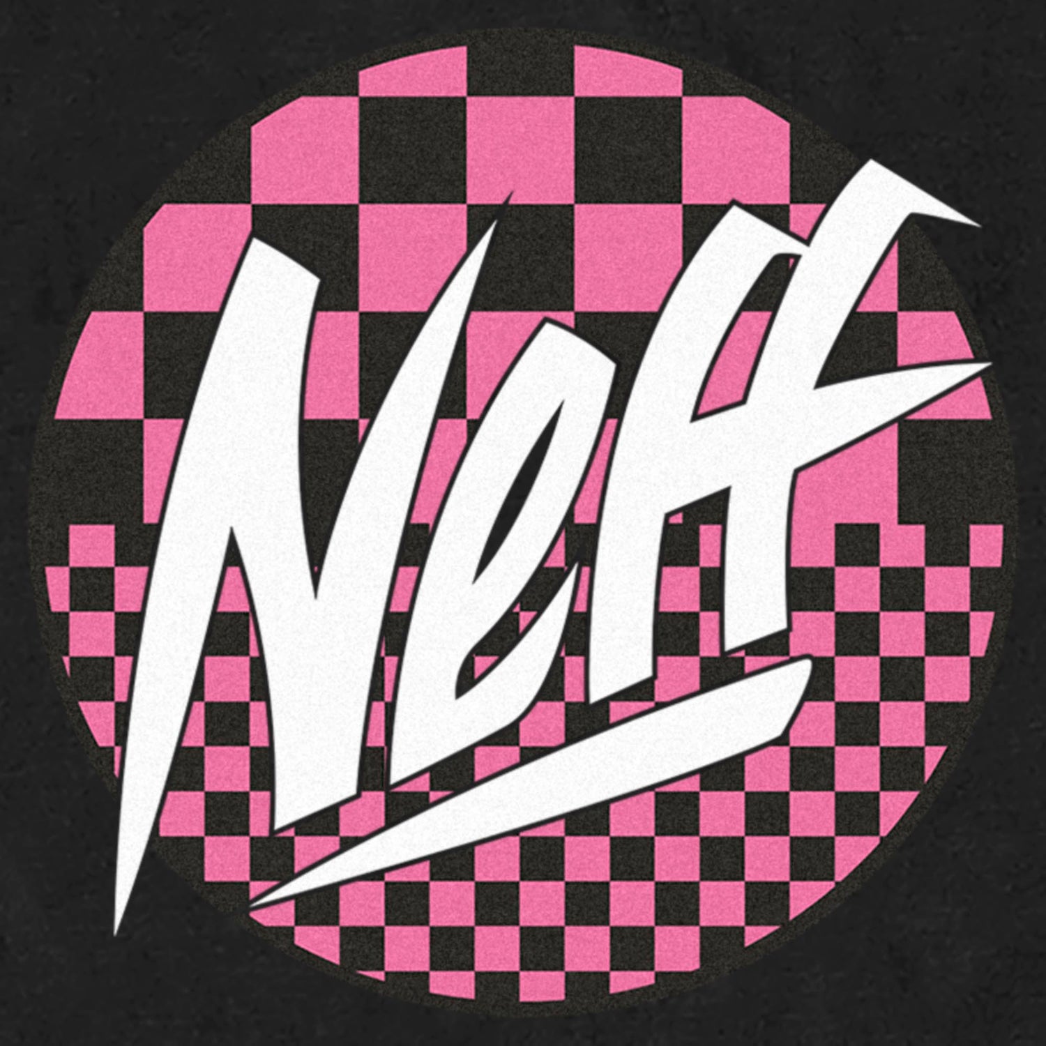 Men's NEFF Pink Checkered Logo T-Shirt