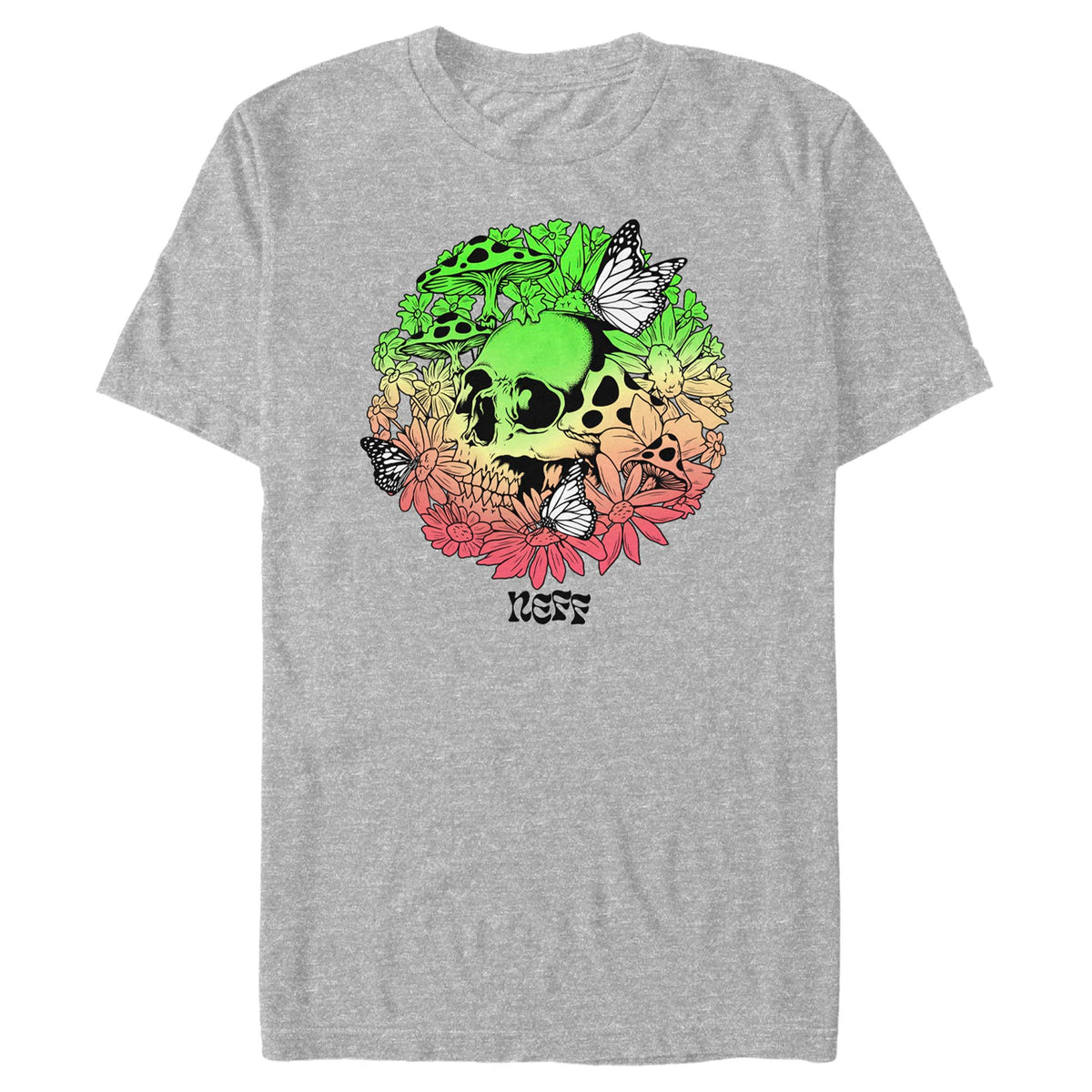★HYDROGEN★Unisex Skull &Flower Graphic Tee BLUE 71SIPUHMrOL.jpg