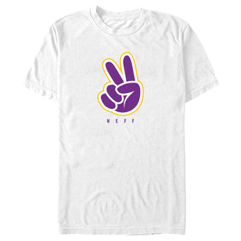 Men's NEFF Peace Sign Logo Purple T-Shirt