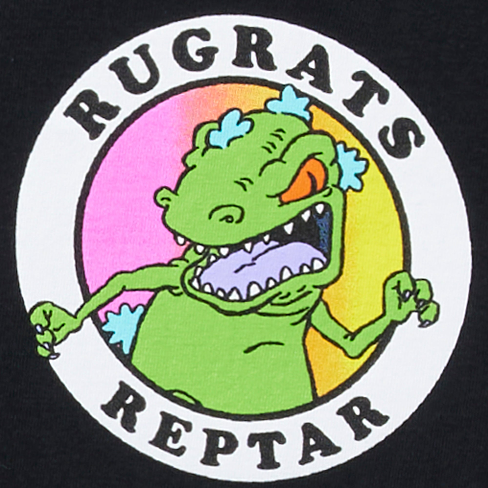 Reptar Front And Back Screen Jersey Tee - Black