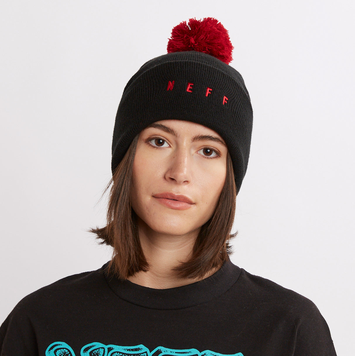 LAWRENCE ENDLESS POM BEANIE - BLACK