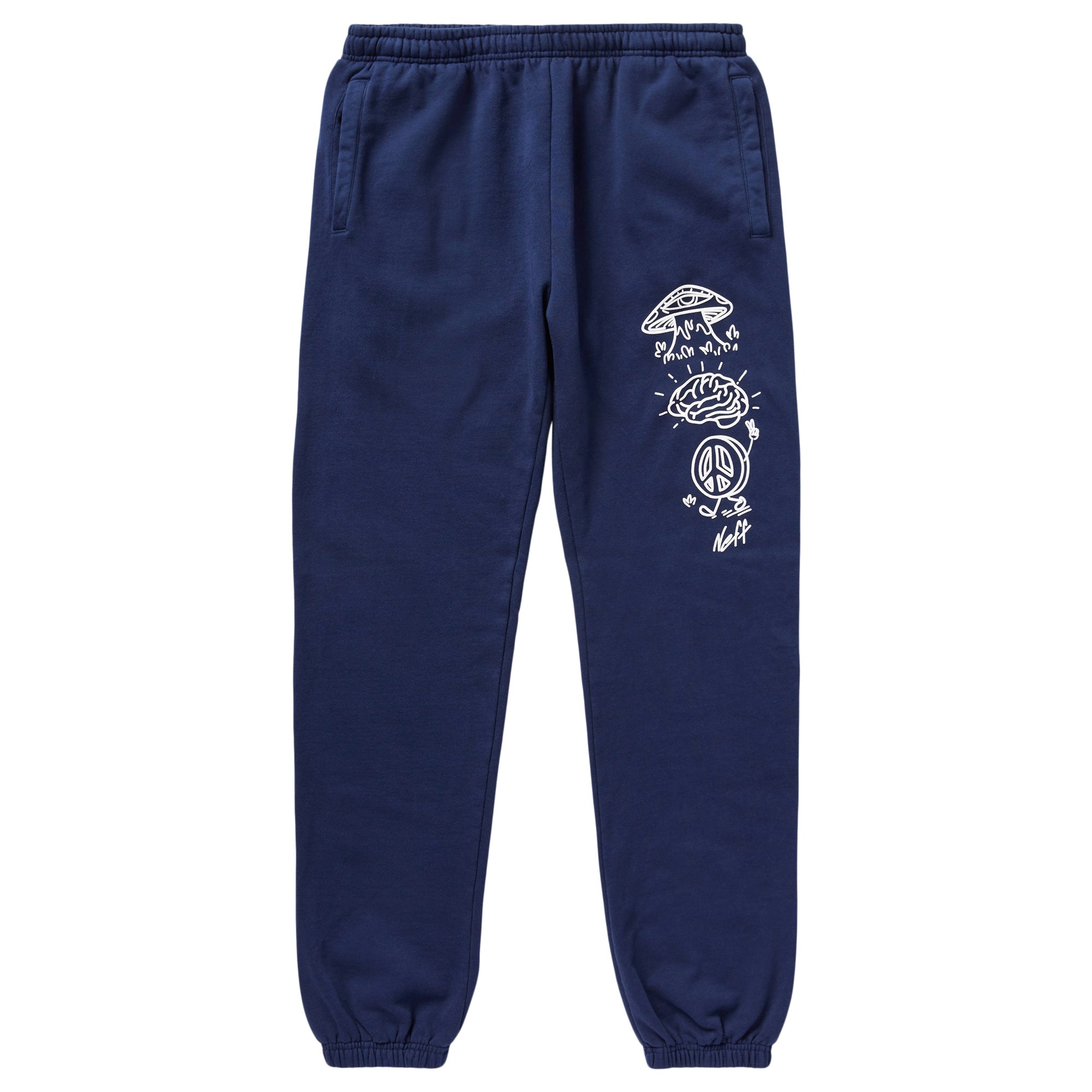 Wholesale Youth Fleece Jogger Sweatpants in Navy Blue