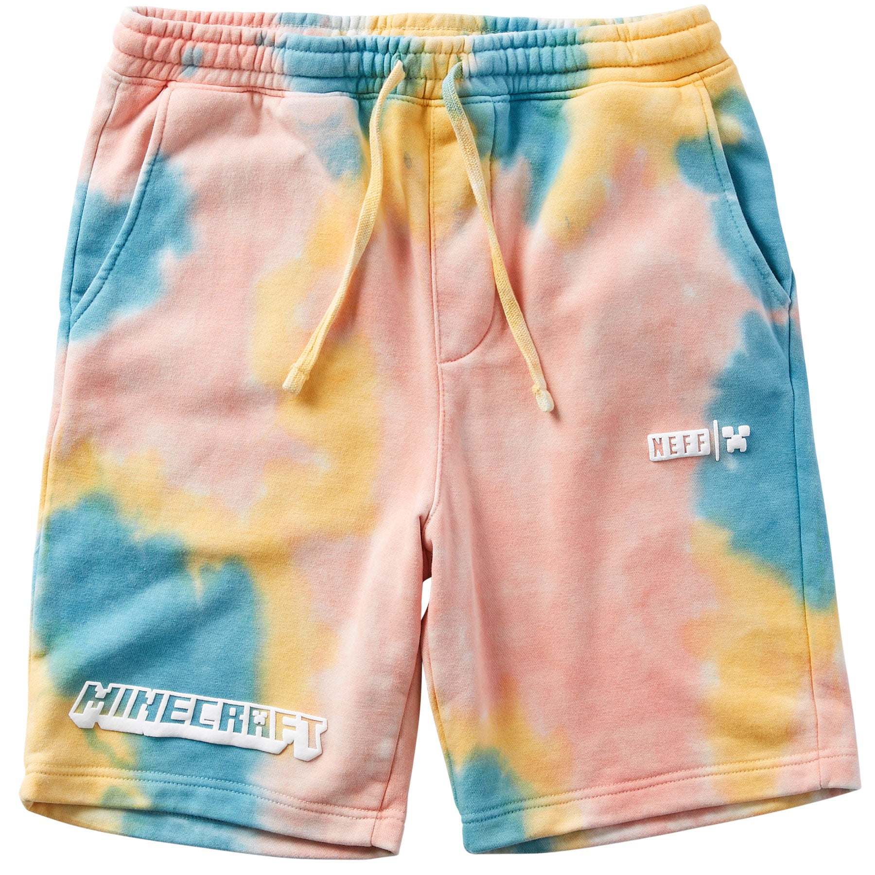 NEFF REALM FLEECE SHORTS PINK TIE DYE | Neff Headwear