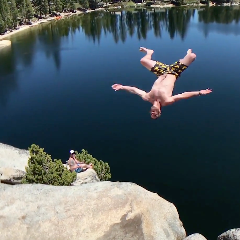 100 foot rock jumping in our Summer 2018 Collection 