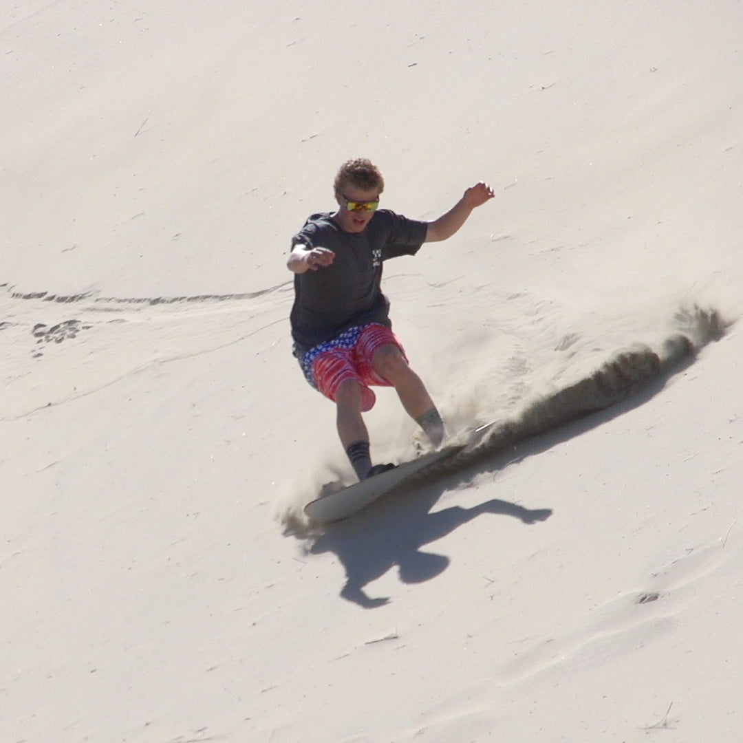 Snowboarding on the Sand dunes!