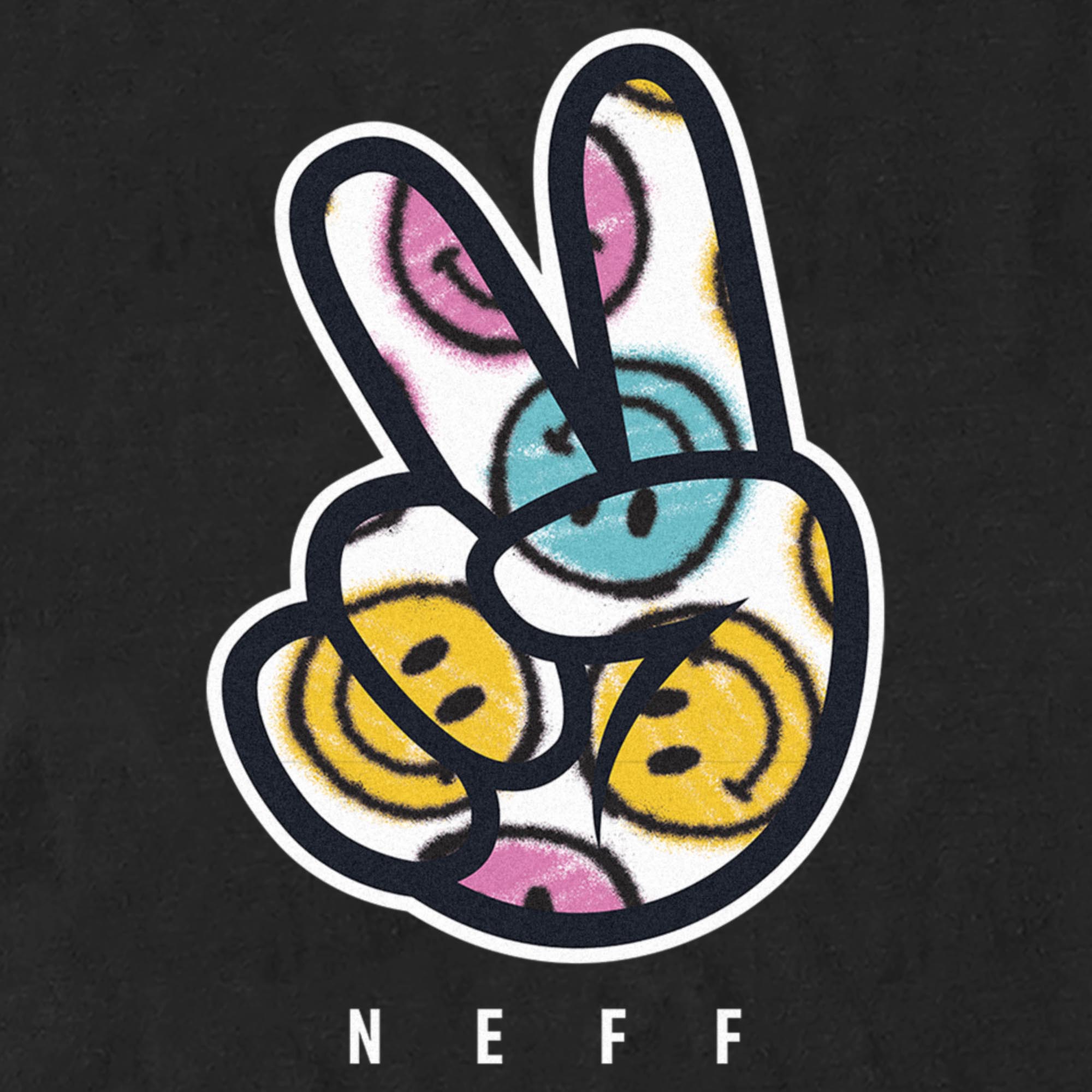 Men's NEFF Smiley Face Peace Fingers T-Shirt