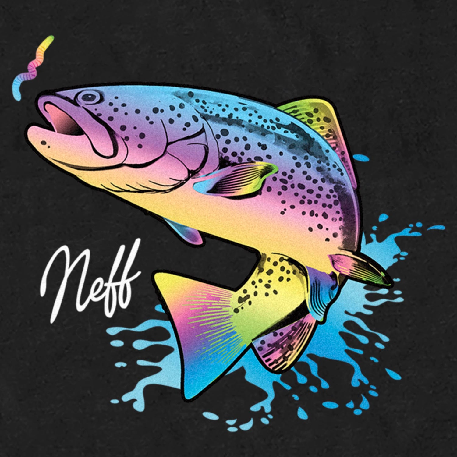 Men's NEFF Jumping Rainbow Fish T-Shirt