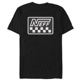 Men's NEFF Black and White Checkered Badge T-Shirt