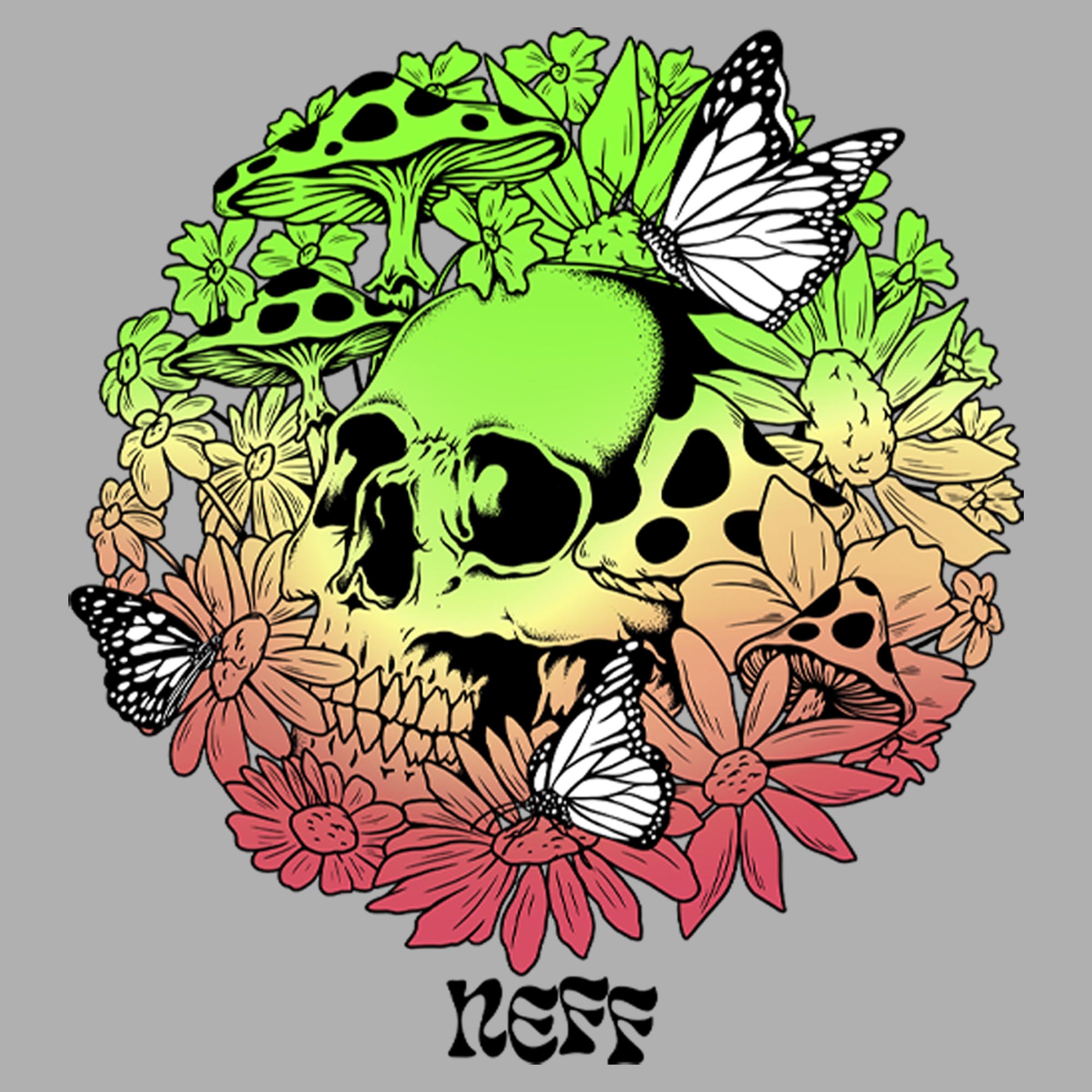Men's NEFF Flower Skull T-Shirt