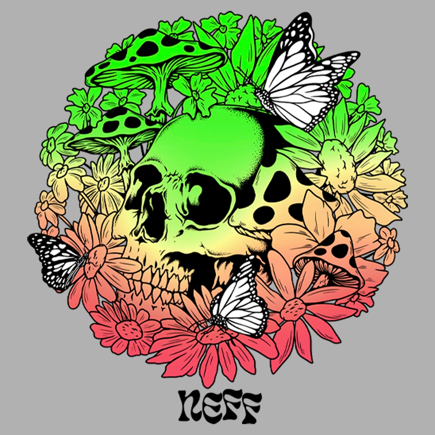 Men's NEFF Flower Skull T-Shirt