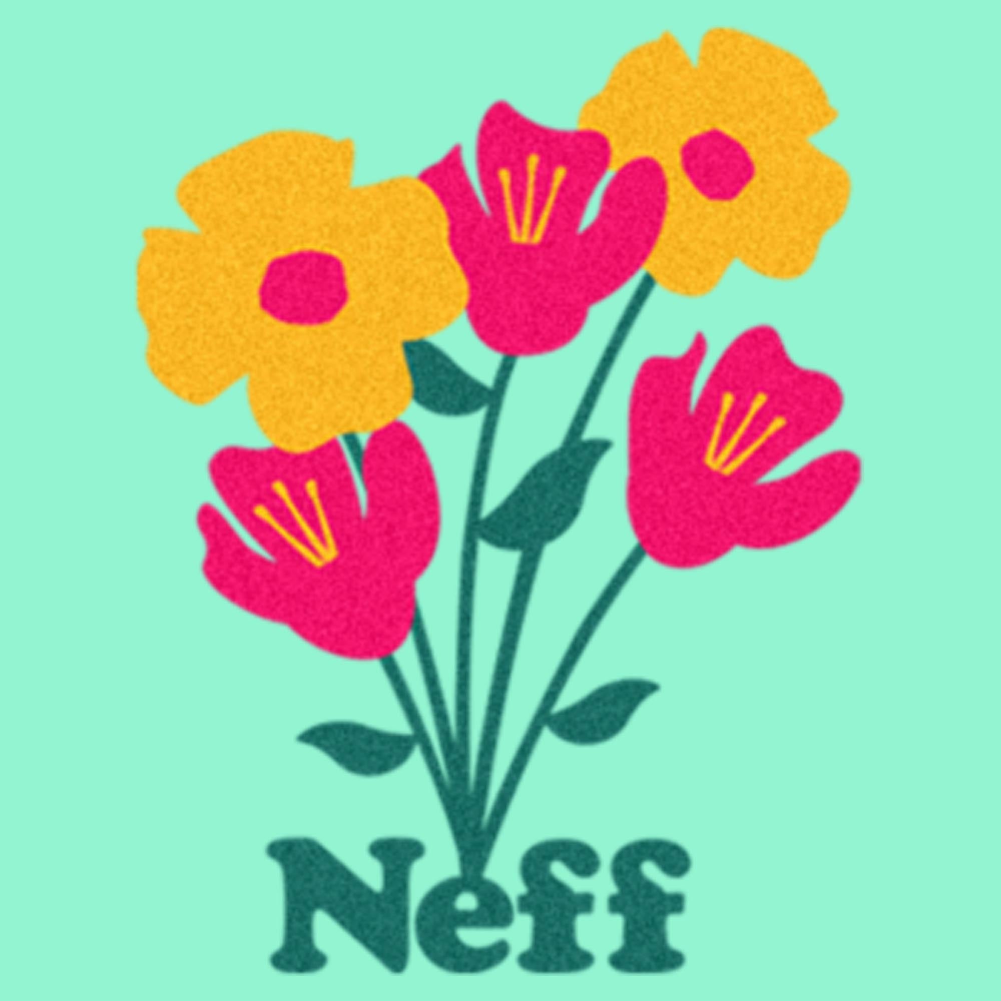 Men's NEFF Small Flower Bouquet Logo T-Shirt