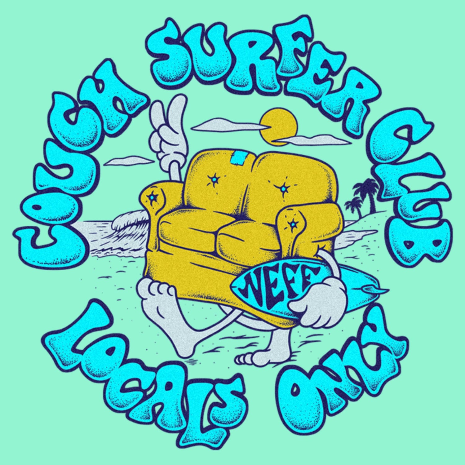 Men's NEFF Couch Surfer Club Large Logo T-Shirt