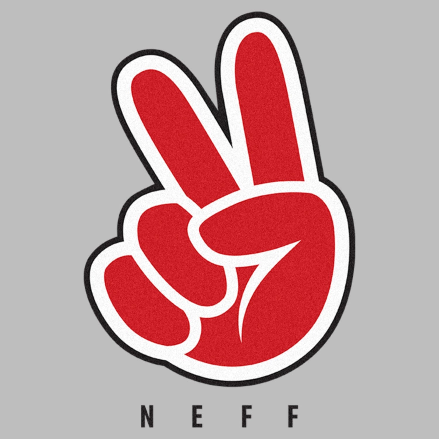 Men's NEFF Peace Sign Logo Red T-Shirt