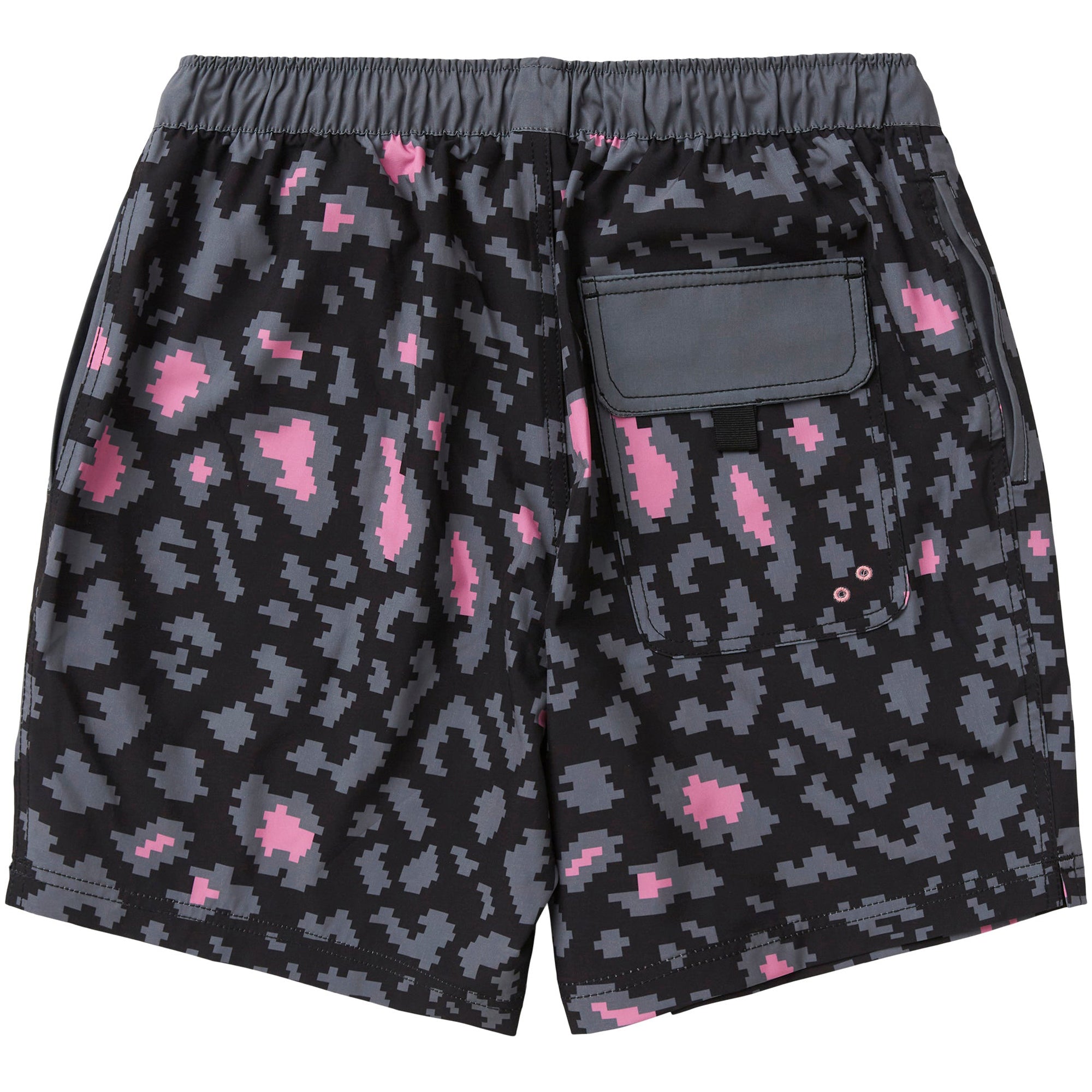 Men's NEFF Pink Pixel 17" Hot Tub Swim Trunks