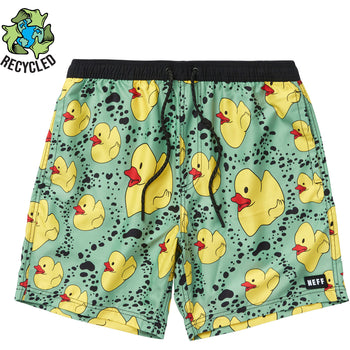 DUCKY LIFE 17" HOT TUB VOLLEY SHORTS - GREEN