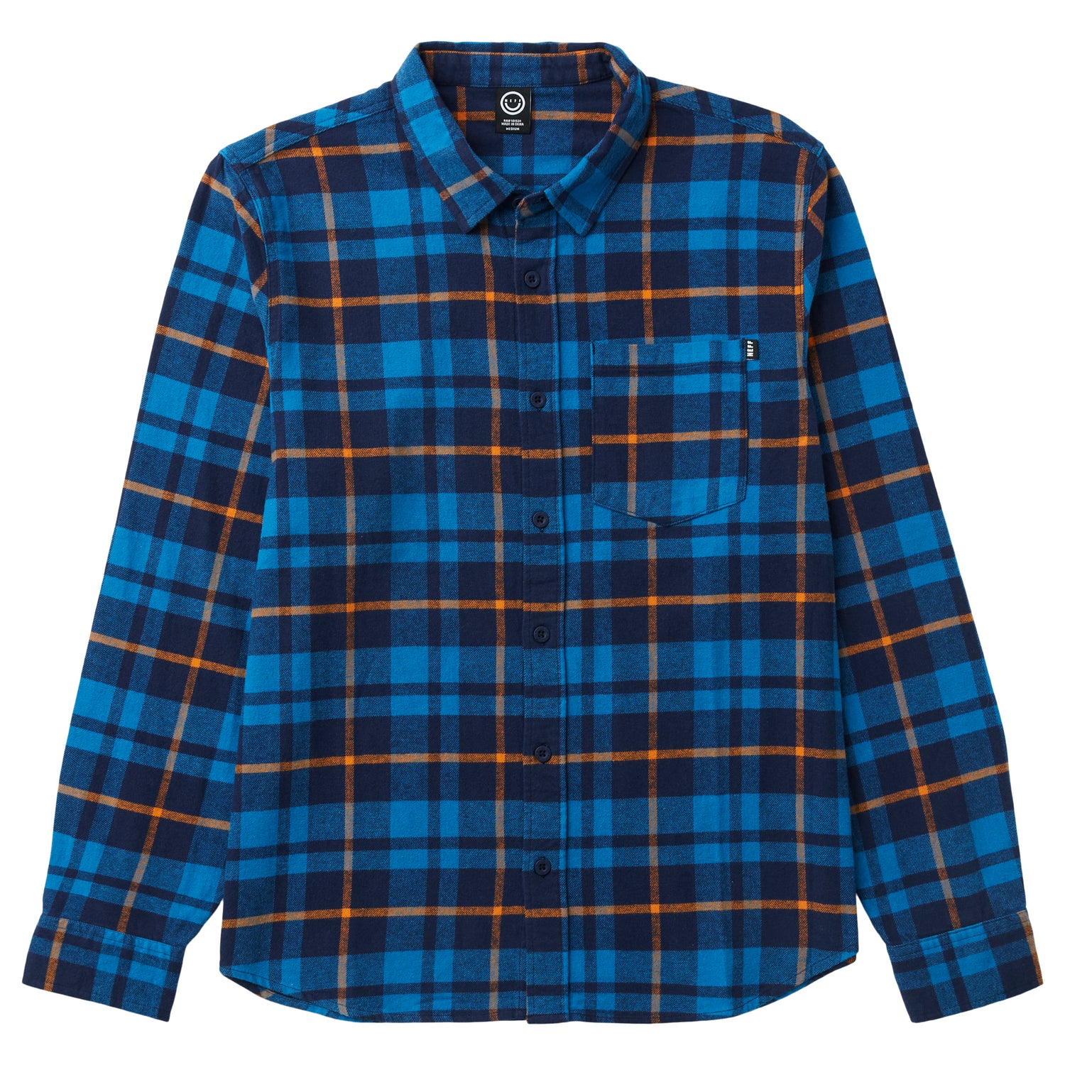 FUNNEL PLAID FLANNEL - NAVY