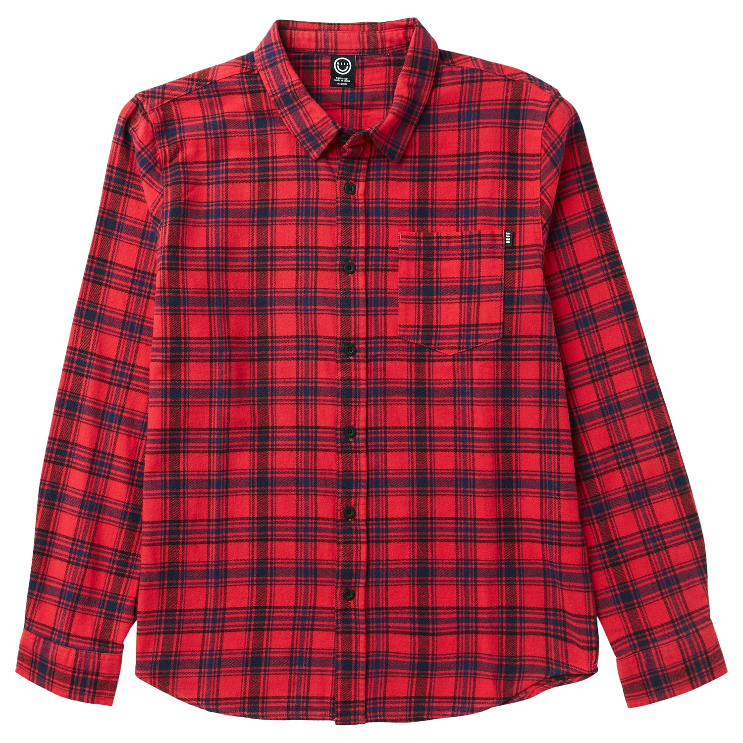 FUNNEL PLAID FLANNEL - RED