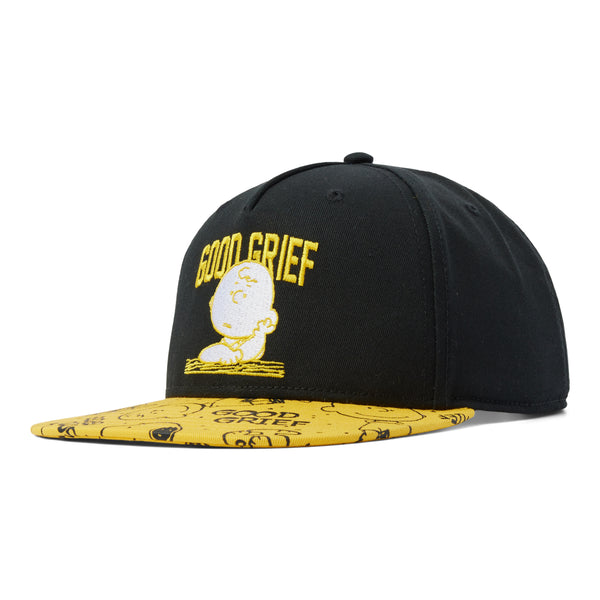 PEANUTS GOOD GRIEF SNAPBACK - BLACK | Neff Headwear