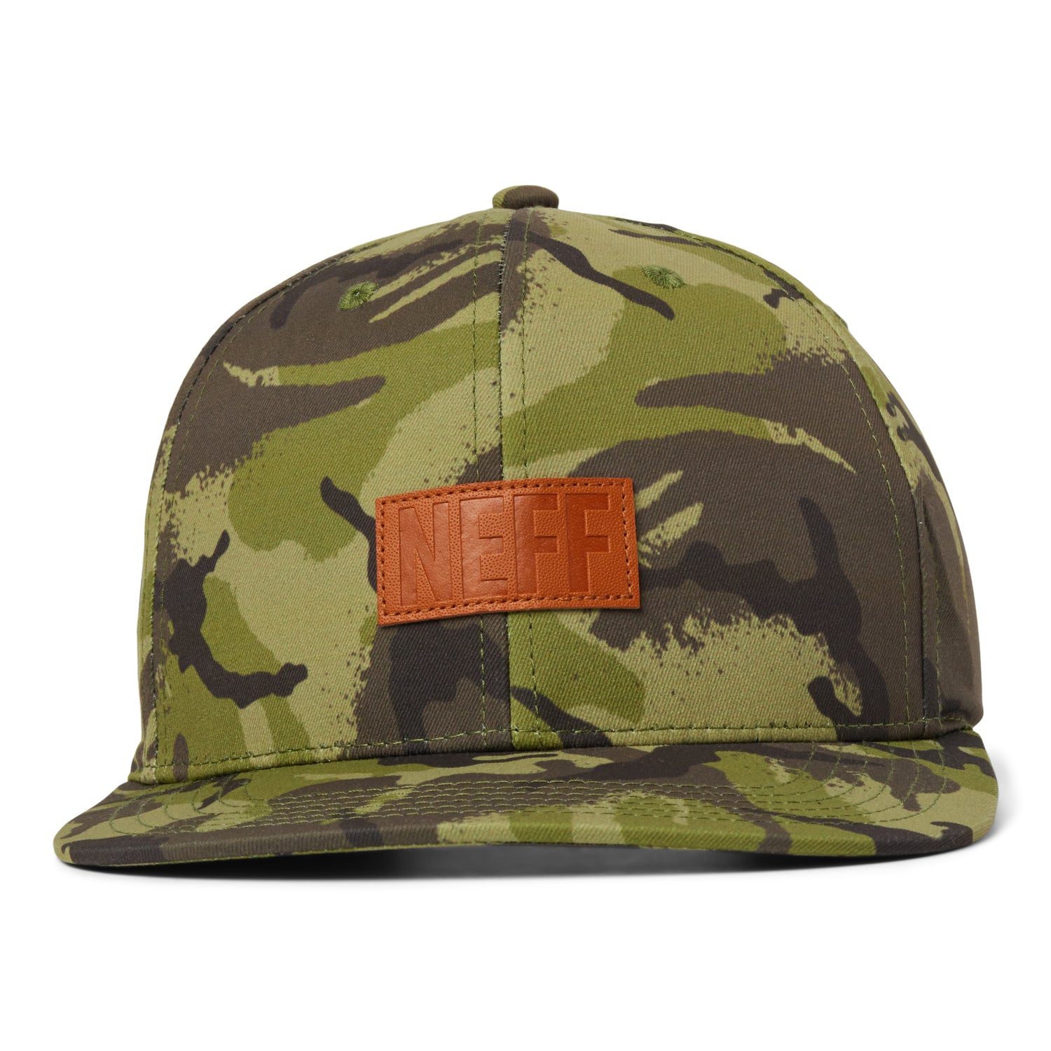 CORP LEATHER PATCH GREEN HAT - CAMO