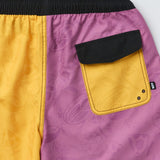 KEEP IT SIMPLE 17" HOT TUB VOLLEY SHORTS - PINK/YELLOW