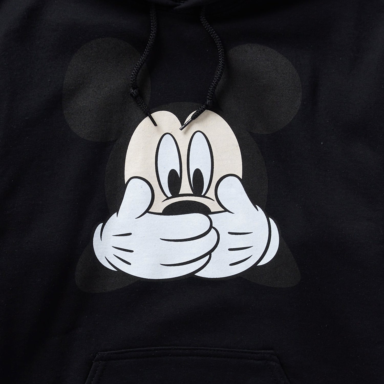 MICKEY MOUSE UH OH PULLOVER HOODIE - BLACK