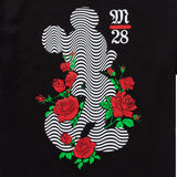 MICKEY MOUSE ROSE WRAP TEE - BLACK