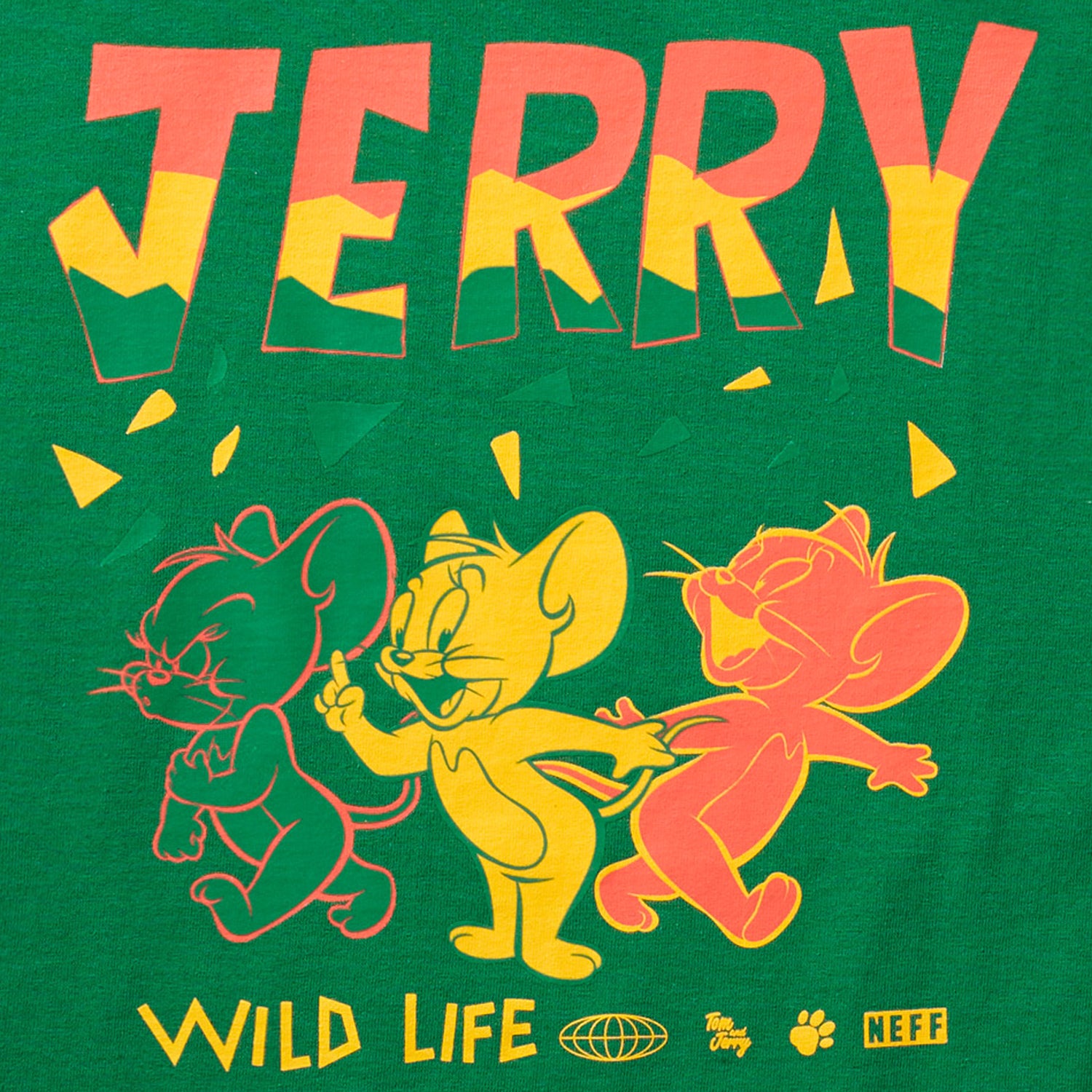 TOM & JERRY JERRY EXOTIC LIFE TEE - GREEN