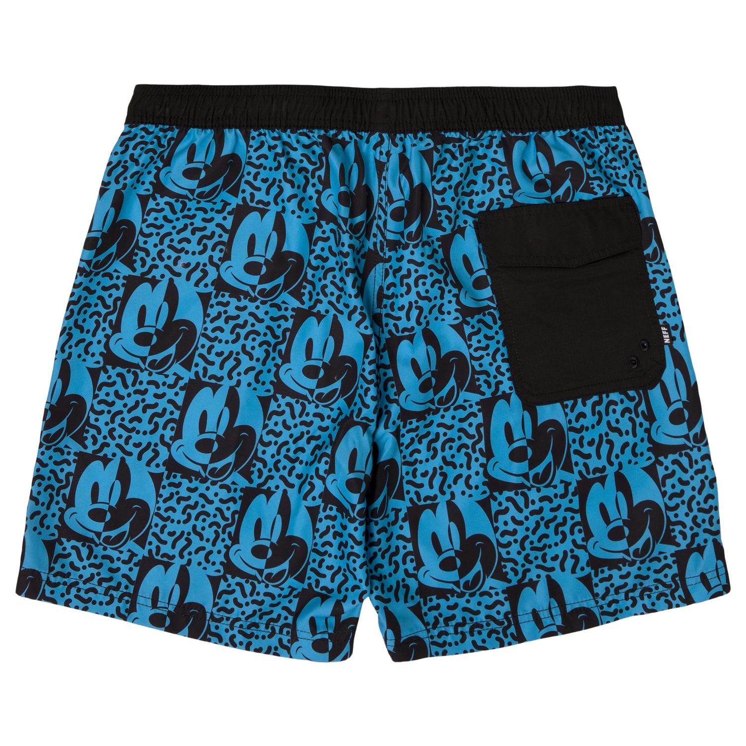 MICKEY MOUSE VINTAGE SQUIG 17" HOT TUB VOLLEY SHORT - BLUE