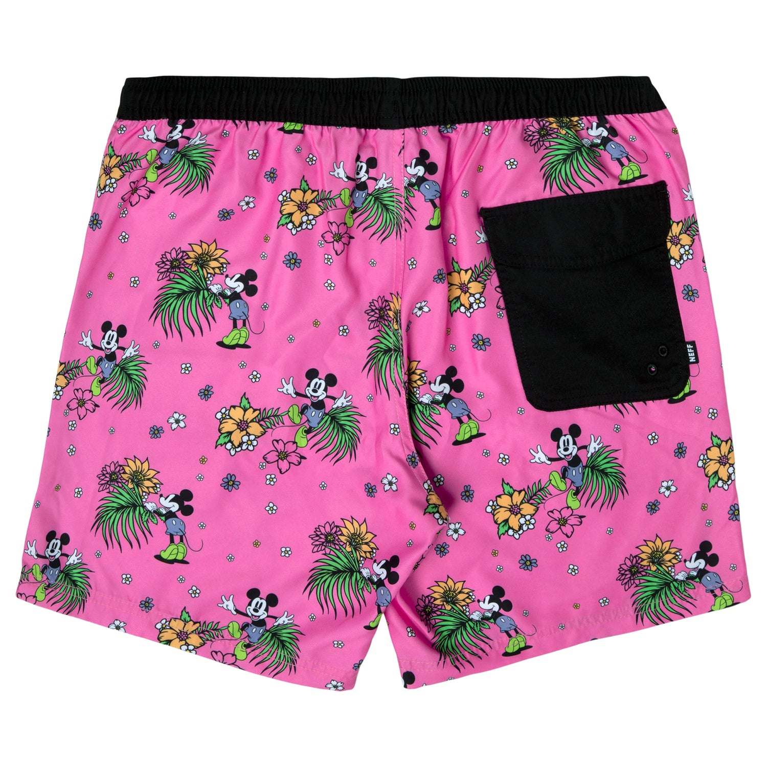 MICKEY MOUSE STANDING PALM 17" HOT TUB VOLLEY SHORTS - PINK