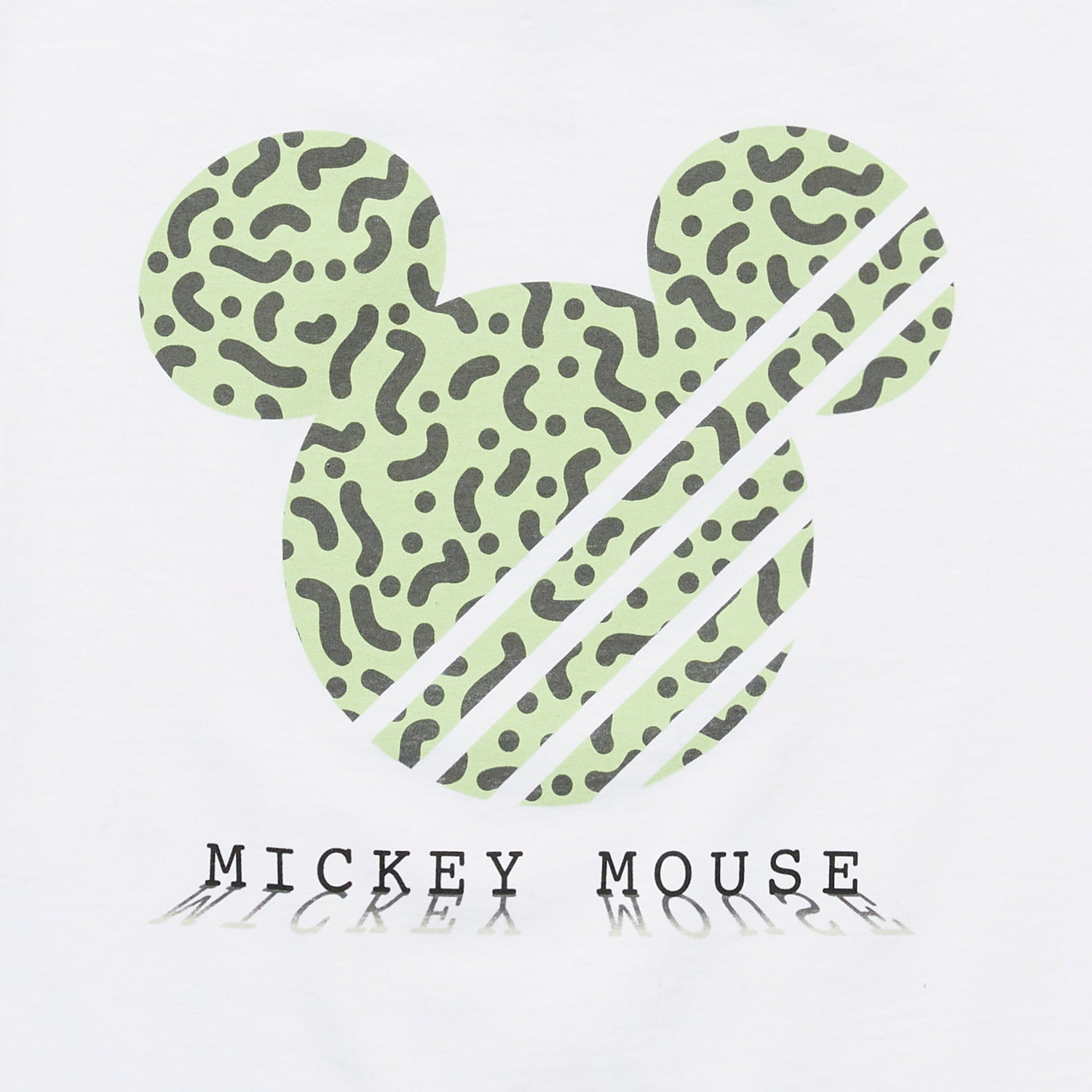 MICKEY MOUSE SQUIG SLASH TEE - WHITE