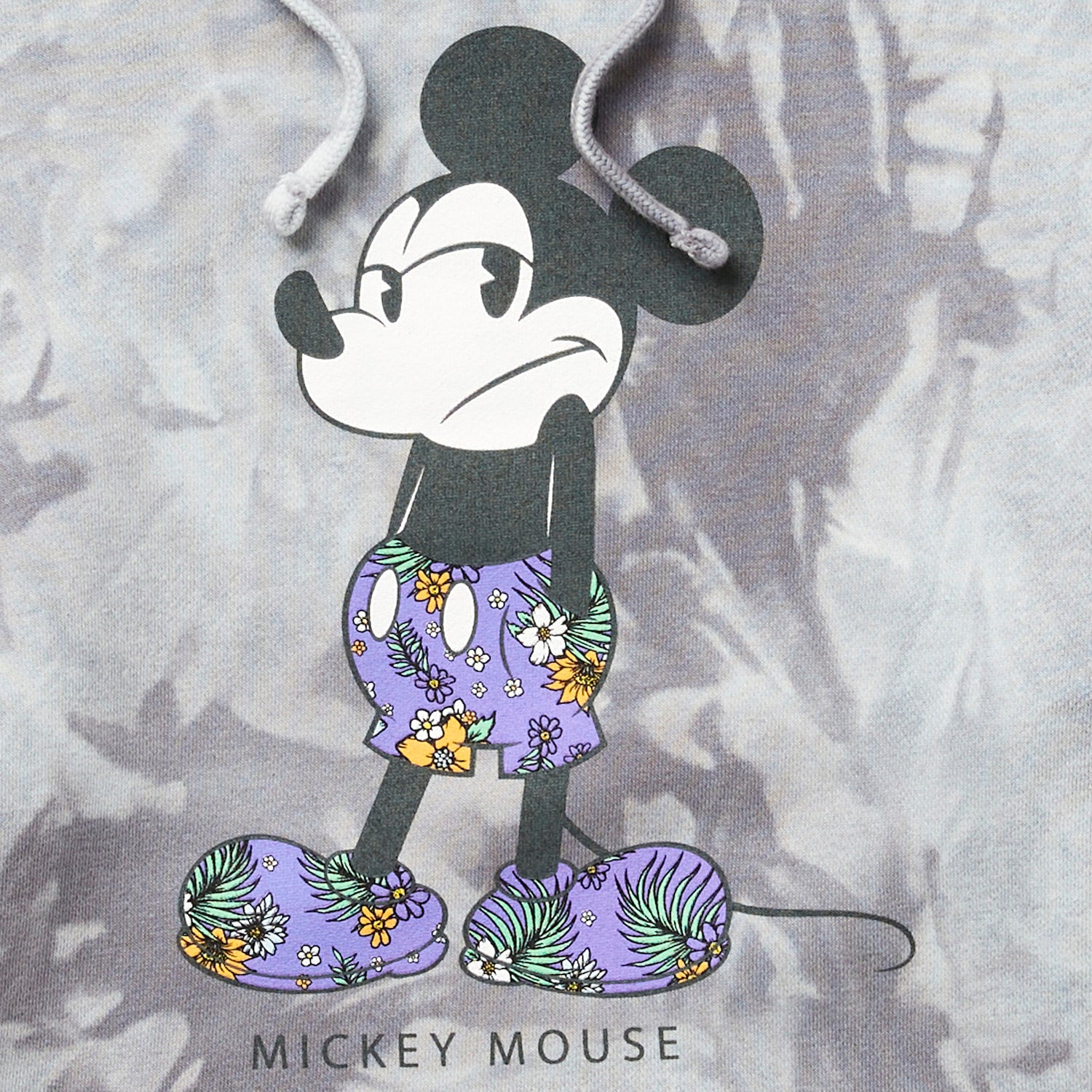 MICKEY MOUSE STIGMA PULLOVER HOODIE - GREY TIE DYE