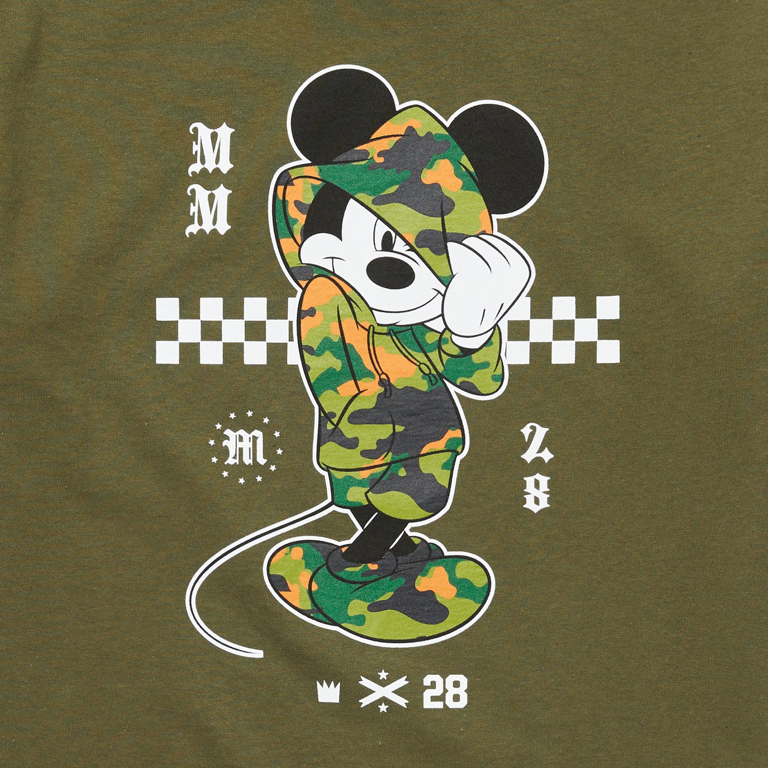MICKEY MOUSE HYPE TRADITIONAL TEE - MILITARY