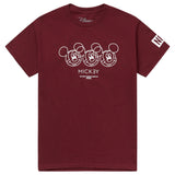 MICKEY MOUSE OUTLINED TEE - BURGUNDY