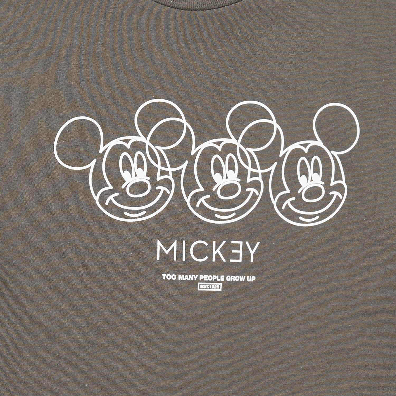 MICKEY MOUSE OUTLINED TEE - CHARCOAL