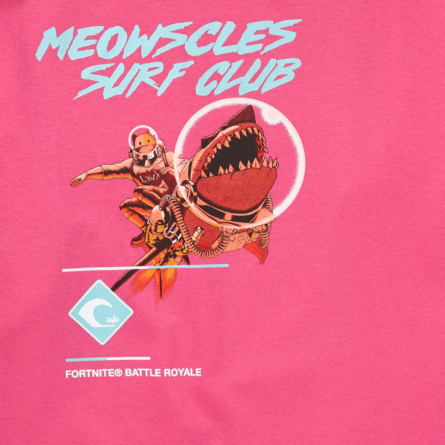 FORTNITE MEOW SURF LONG SLEEVE TEE - BRIGHT PINK
