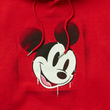 STENCIL MICKEY MOUSE PULLOVER HOODIE - RED
