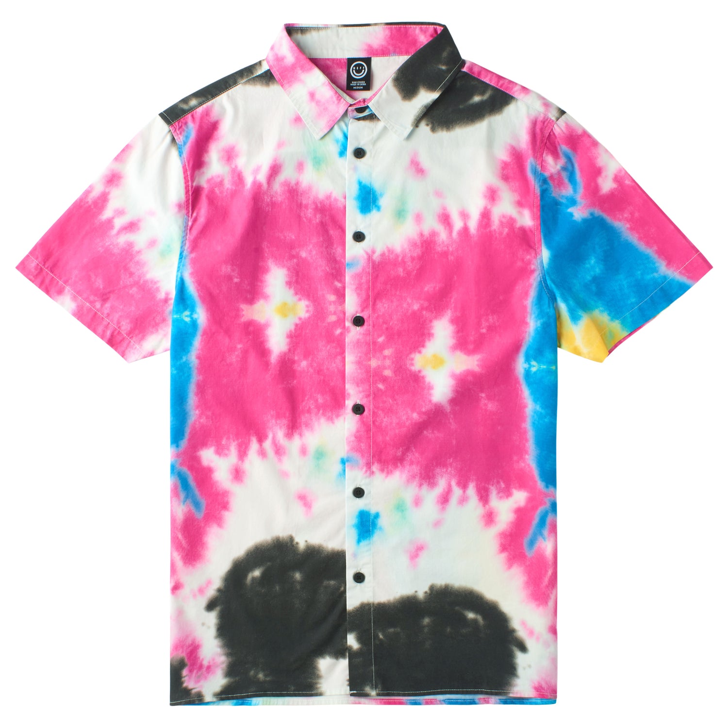 NEFF DYE HOUSE POOLSIDER WOVEN TOP PINK TIE DYE