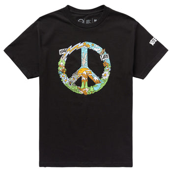 PEACE AND LOVE TEE - BLACK