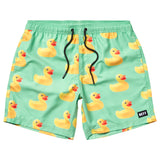 DUCKY 17" HOT TUB VOLLEY SHORTS - GREEN