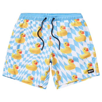 DUCKY TILE 17" HOT TUB VOLLEY SHORTS - BLUE