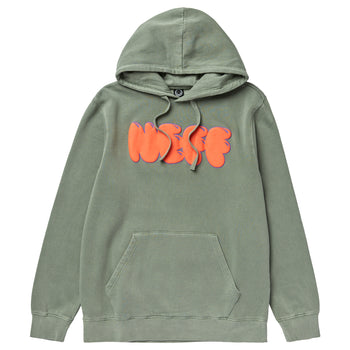 HELP YOUR FRIENDS PULLOVER HOODIE - GREEN PIGMENT
