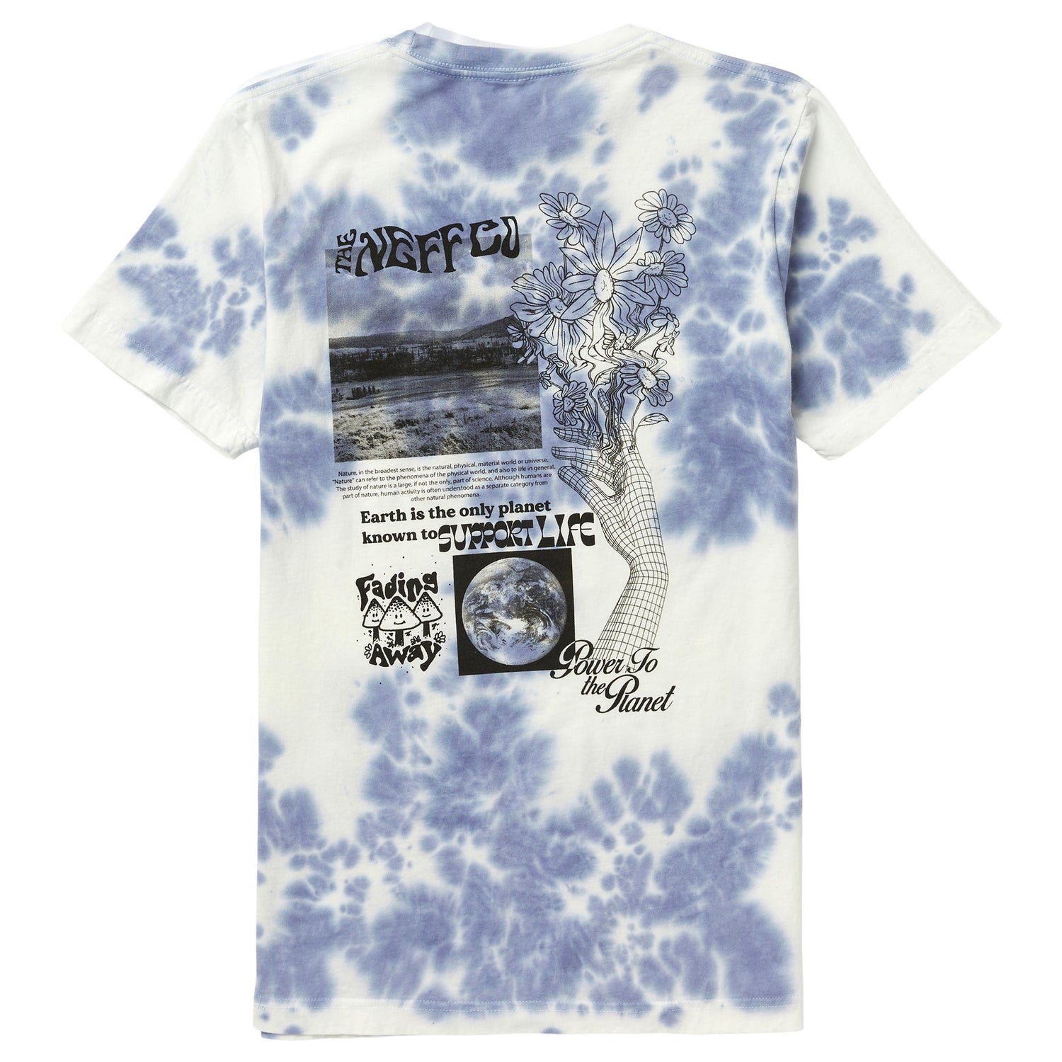 SUPPORT LIFE TEE - BLUE TIE DYE