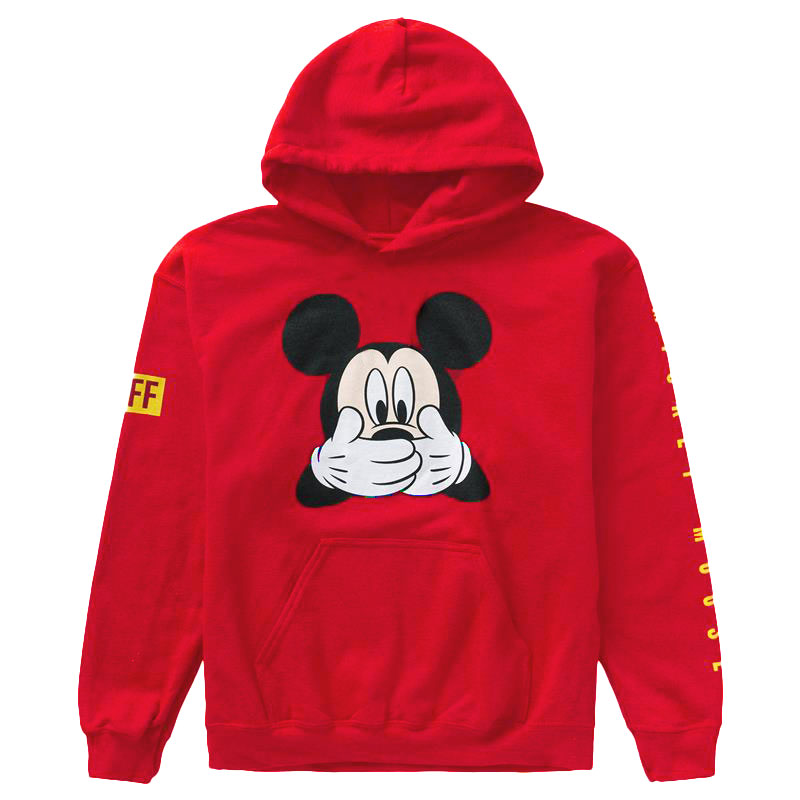 MICKEY MOUSE UH OH PULLOVER HOODIE - RED