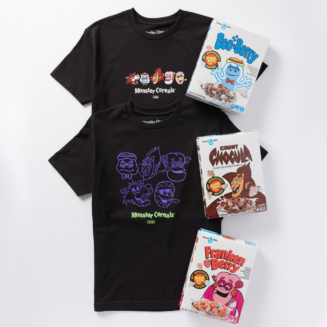 CEREAL FACES TEE - BLACK